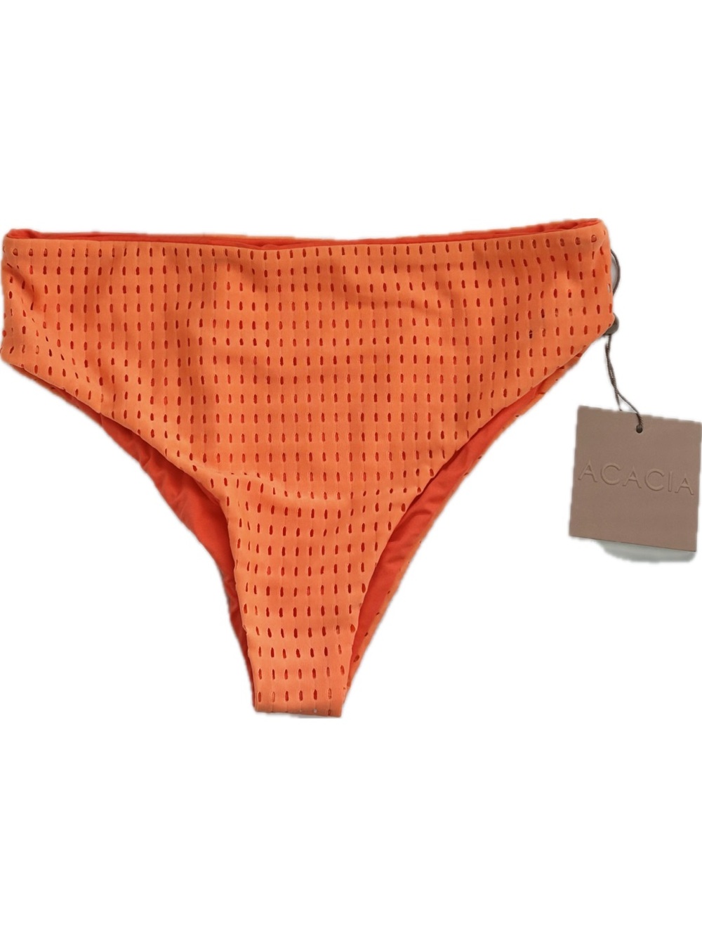 NWT Acacia swimwear Bright PEACH Bikini Bottom Size Small